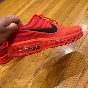 Nike Air Max 2017, orange and black, Mens size 9, brand new, never worn